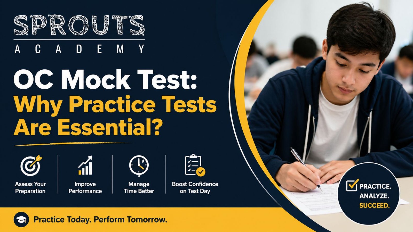 Student taking a mock test.